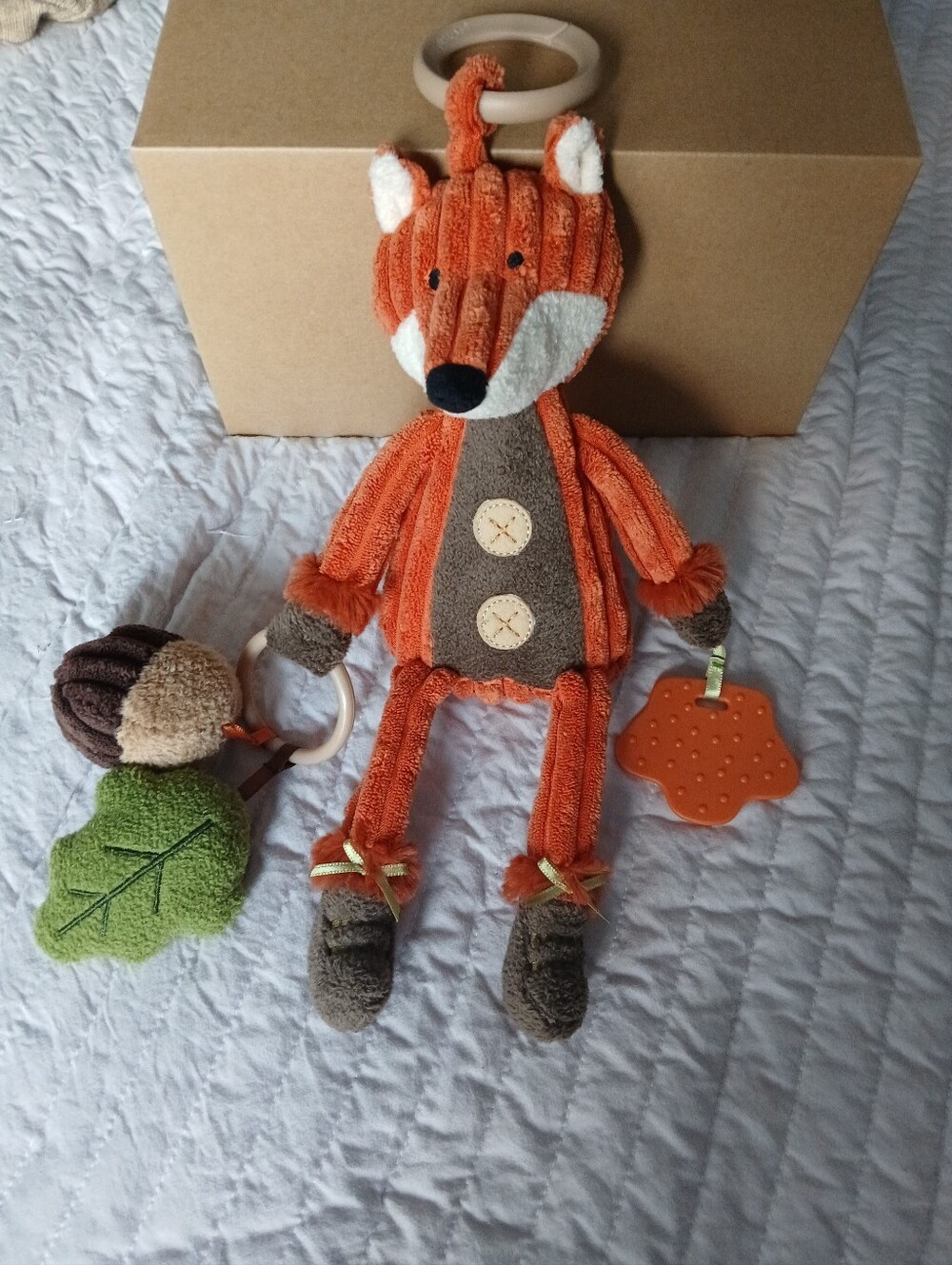 Jellycat Fox Baby Activity Toy with Teether